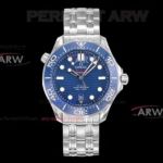 OM Factory Swiss 8800 Omega Seamaster Diver 300m Collection Watch - Stainless Steel Blue Dial/Bezel 